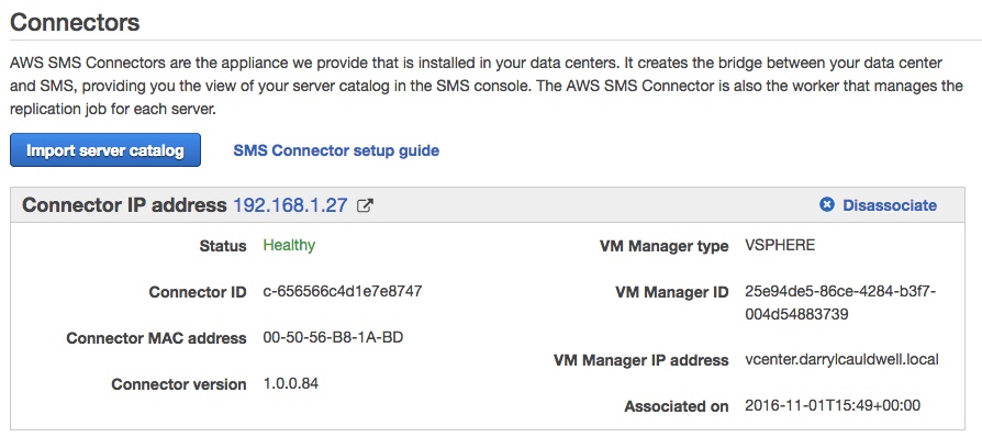 AWS Server Migration Service Complete Console