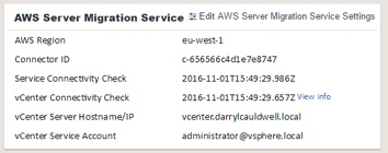 AWS Server Migration Service Configuration Complete