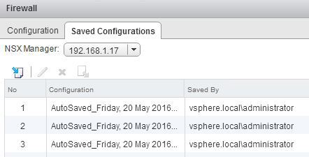 NSX Firewall Auto-Saved