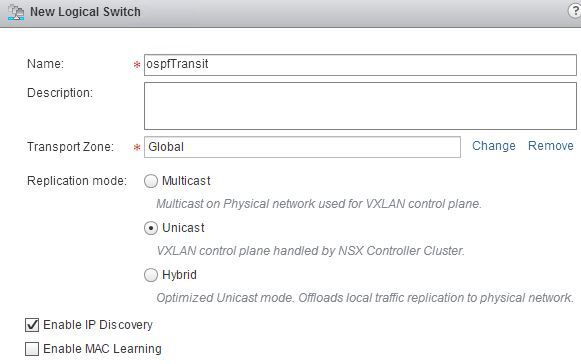 NSX Edge Logical Switch