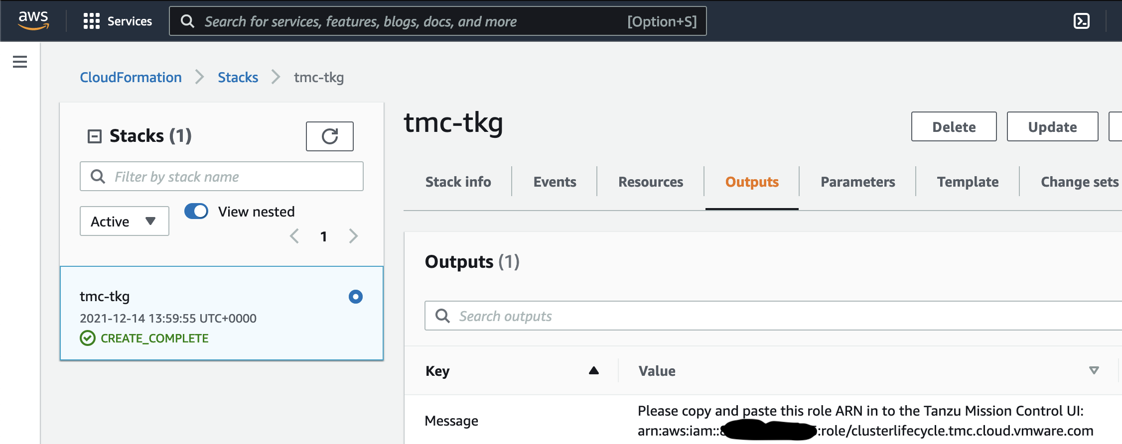 AWS CloudFormation IAM Output