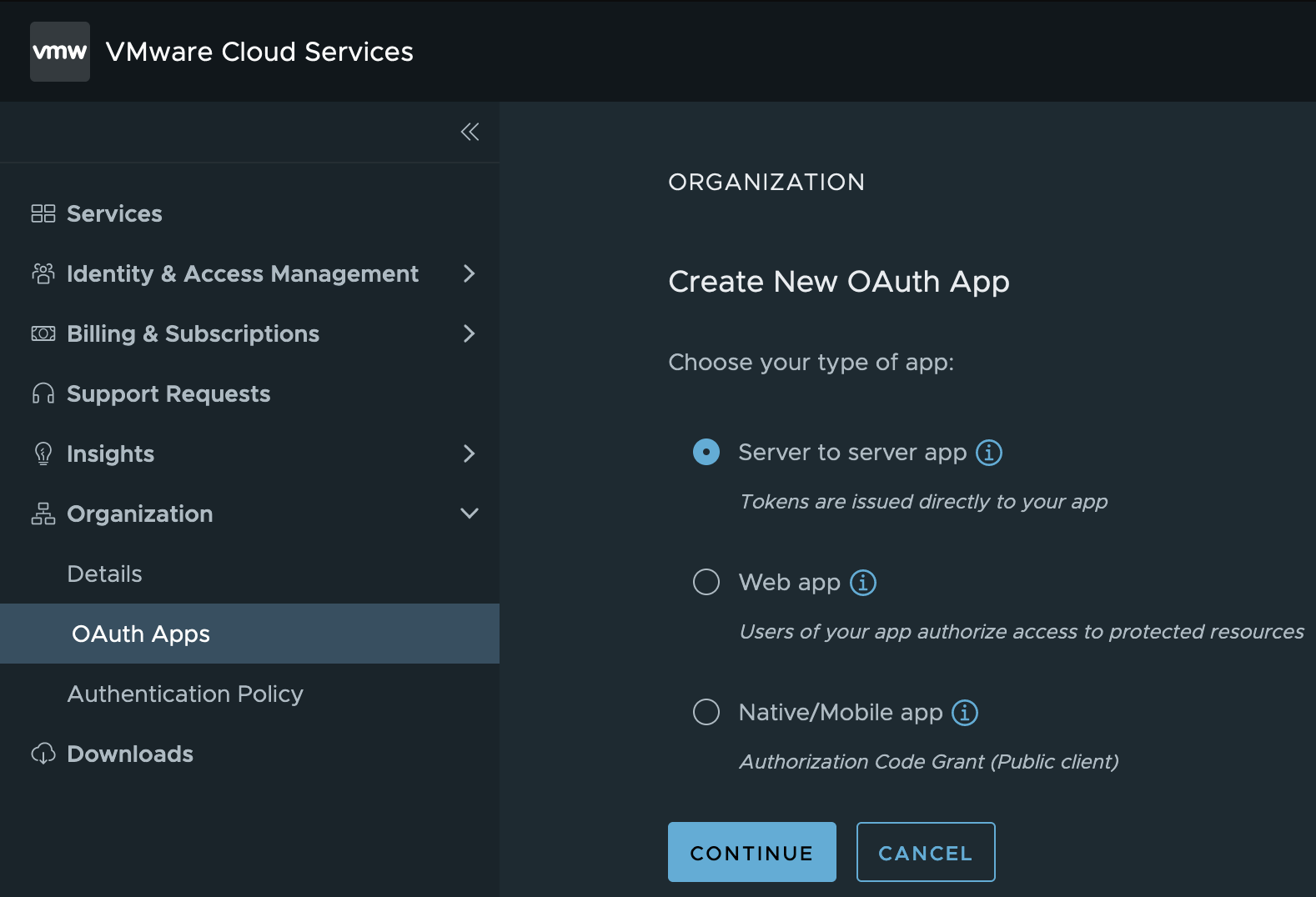 Creating A Cloud Services OAuth2 Server to server app